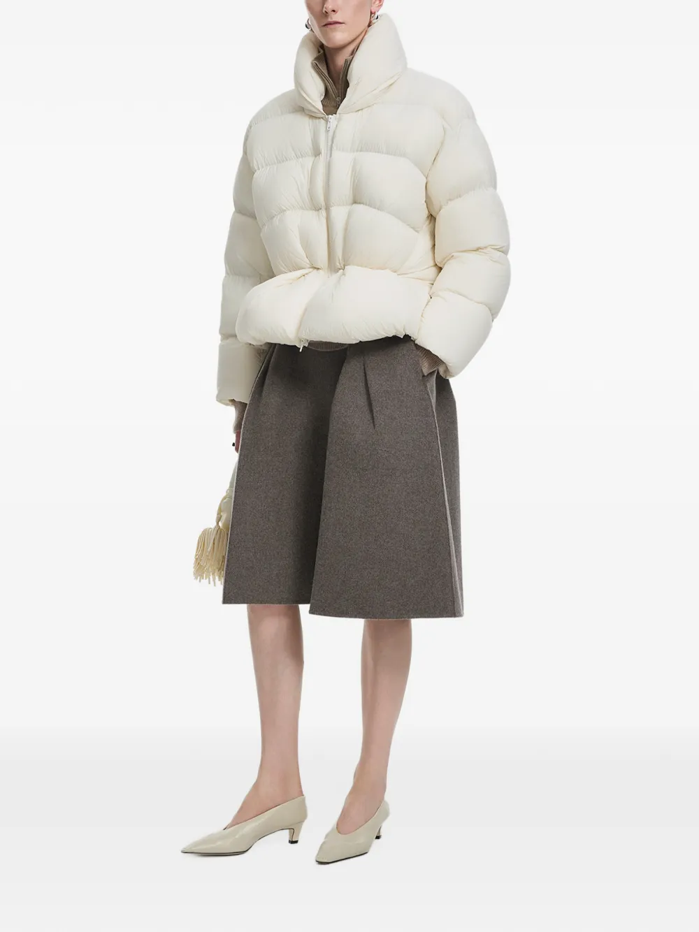 JNBY Oversized cropped donsjack Wit