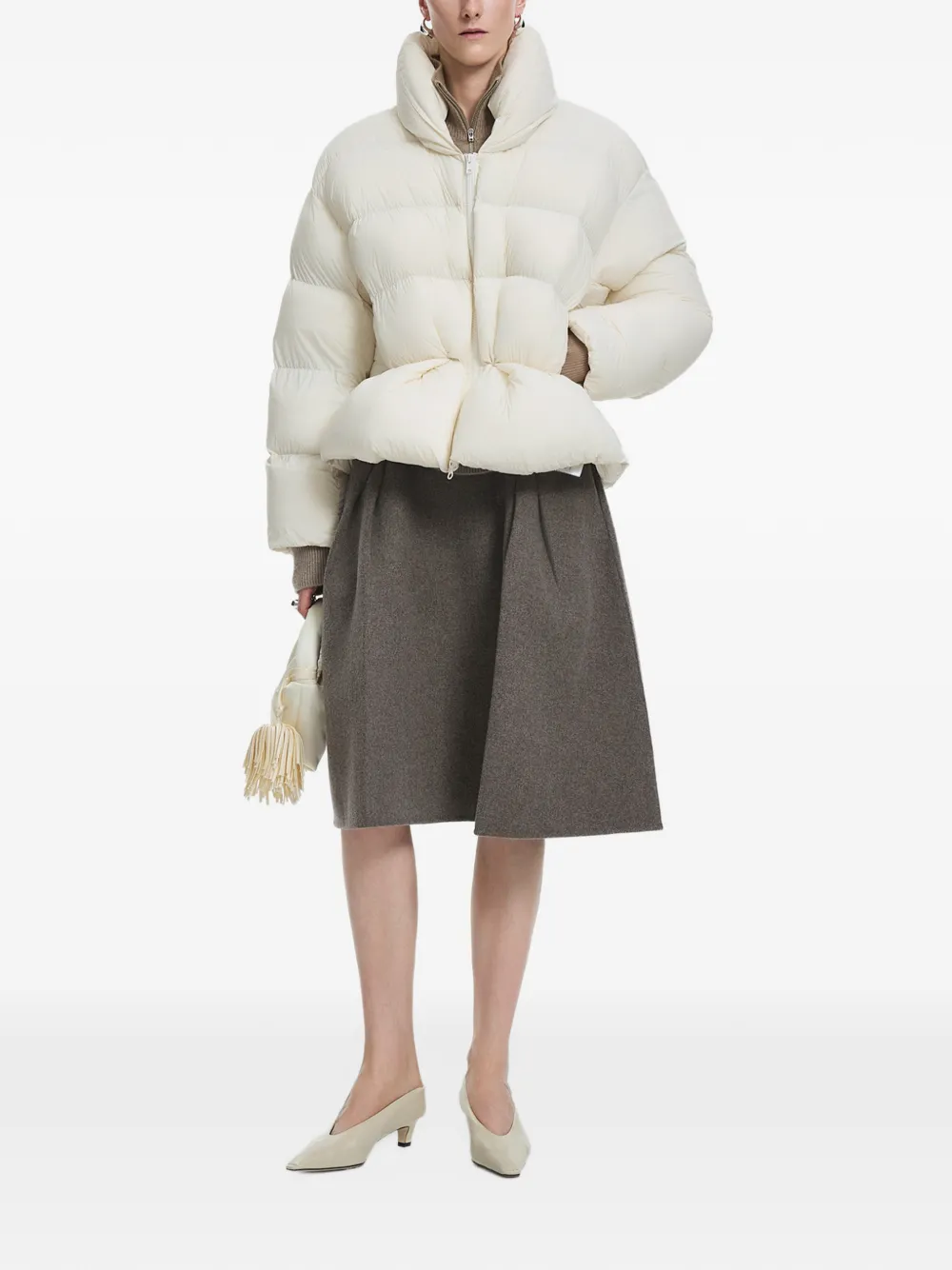 JNBY Oversized cropped donsjack Wit