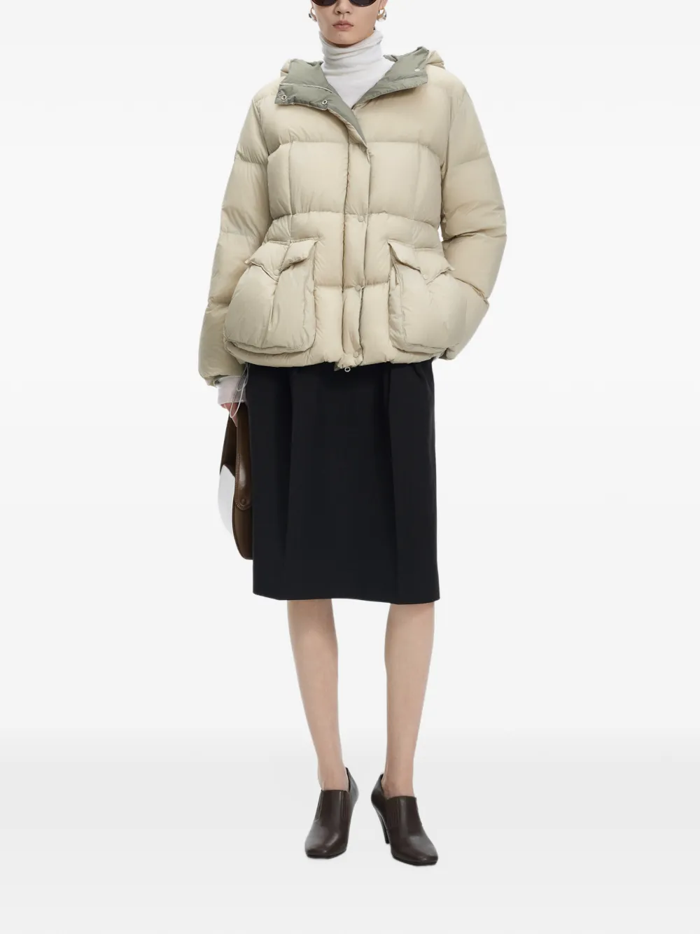 JNBY Gewatteerd jack met capuchon Beige
