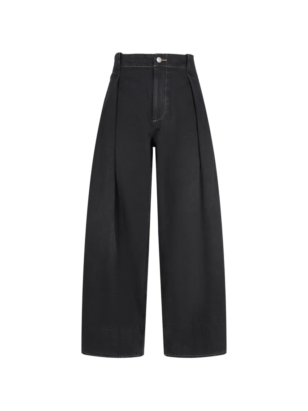 CROQUIS Jeans a gamba ampia con pieghe - Nero
