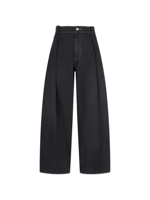CROQUIS pleated wide-leg jeans