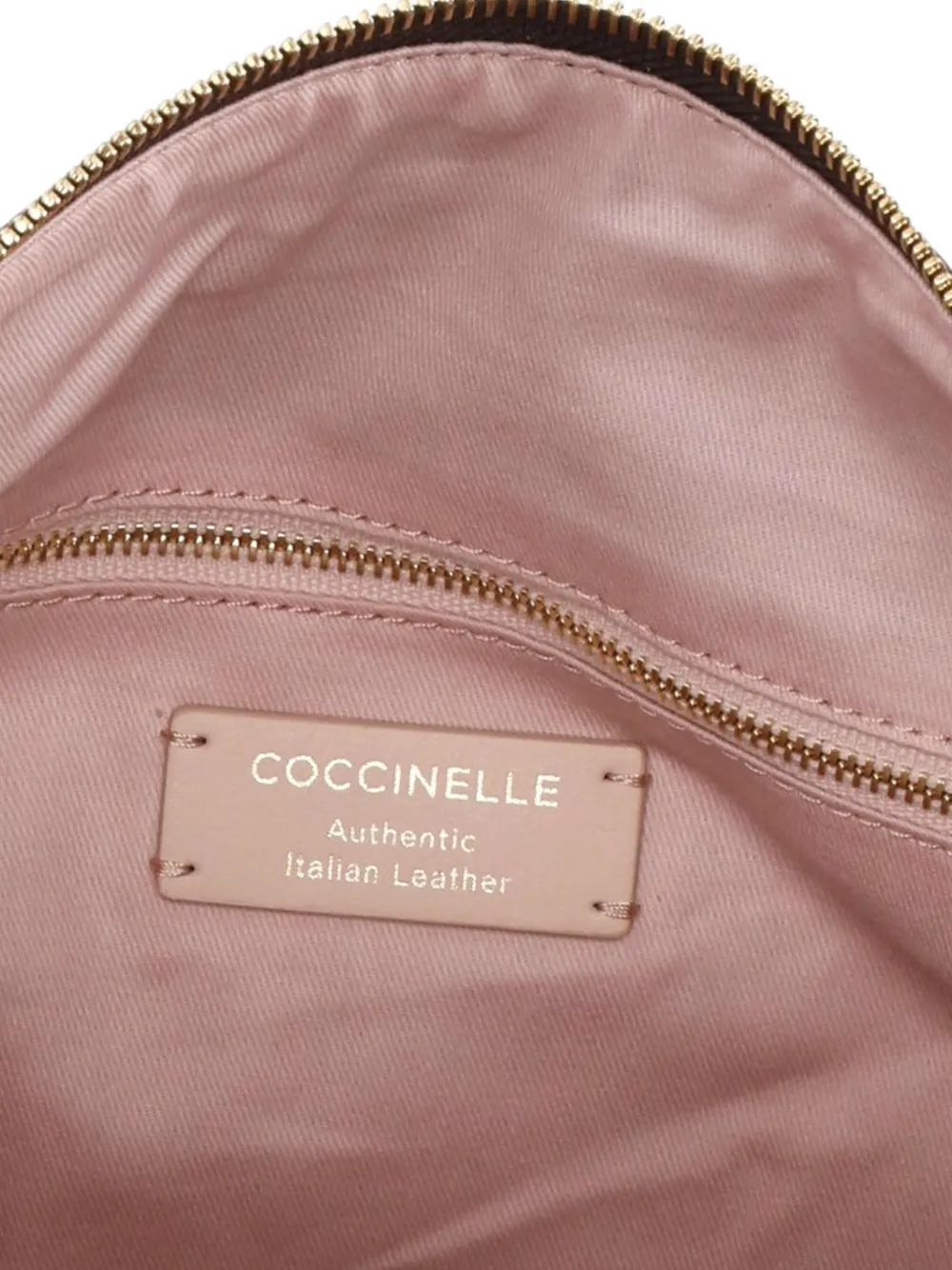 Coccinelle large Tess grained leather tote bag Bruin