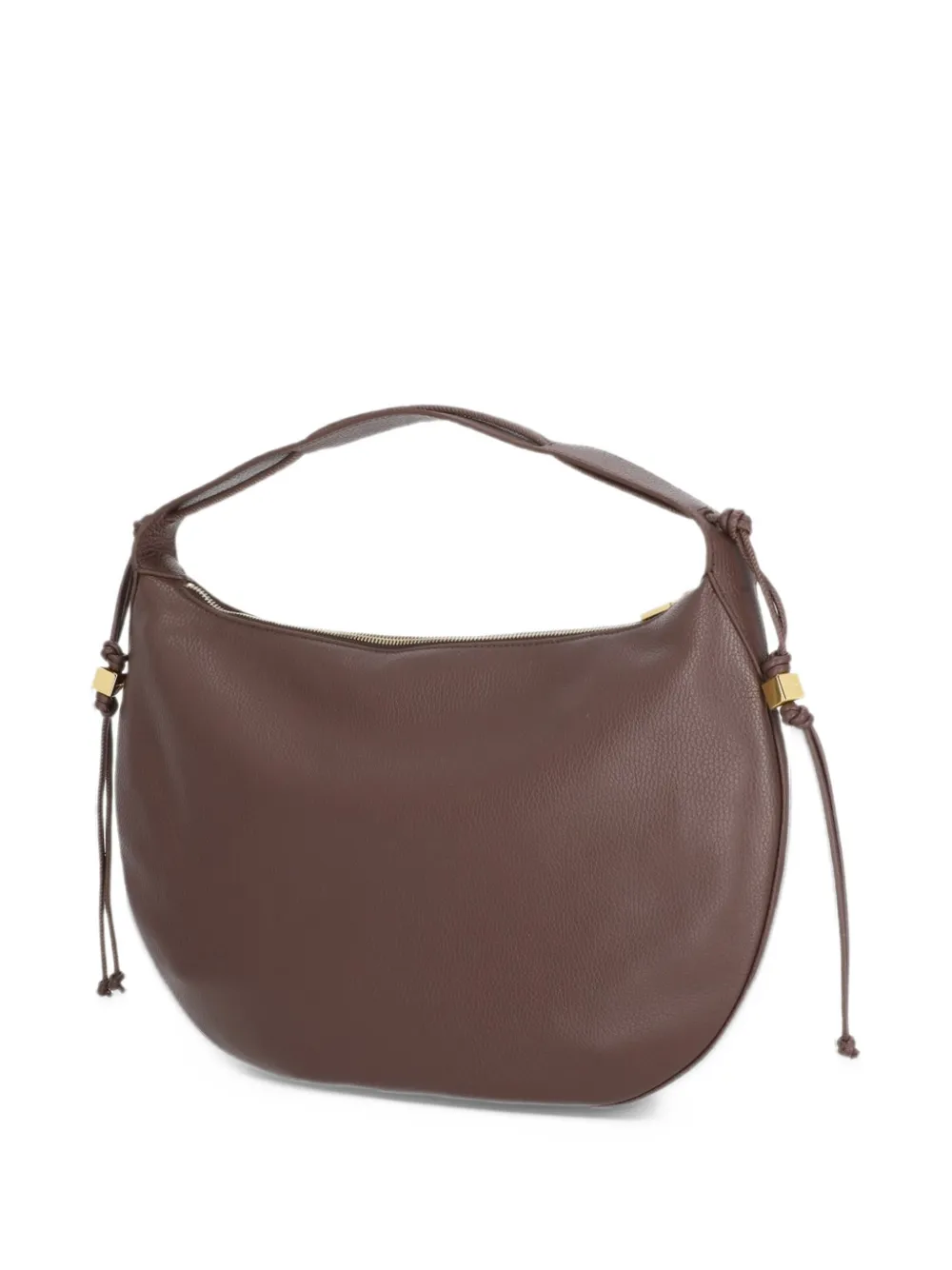 Coccinelle large Tess grained leather tote bag Bruin
