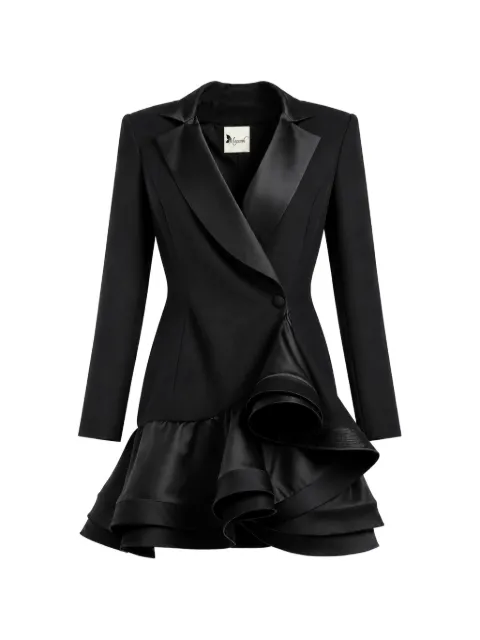 MONARH ruffled blazer-style mini dress