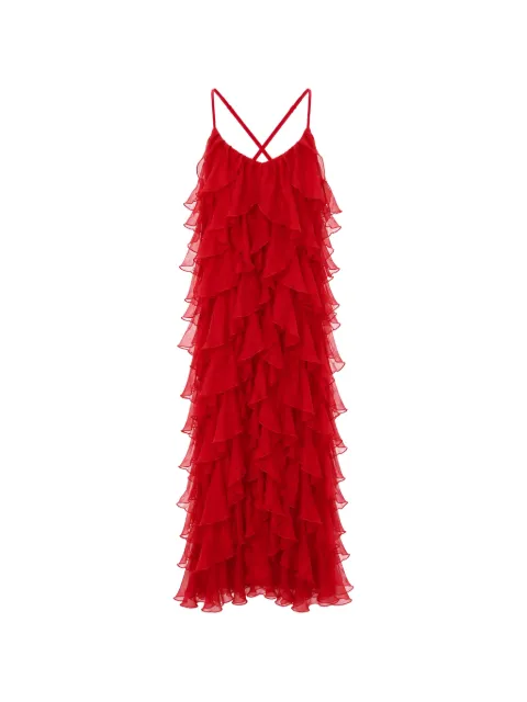 MONARH ruffled tiered maxi dress