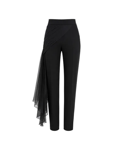 MONARH gathered silk-ruffle trousers