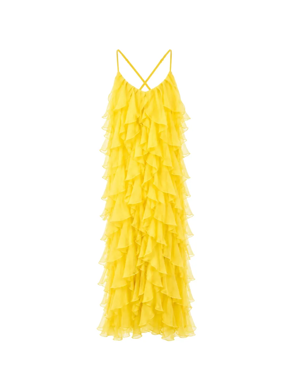 MONARH ruffled maxi dress - Gelb