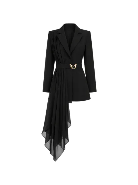 MONARH gathered asymmetric-panel blazer