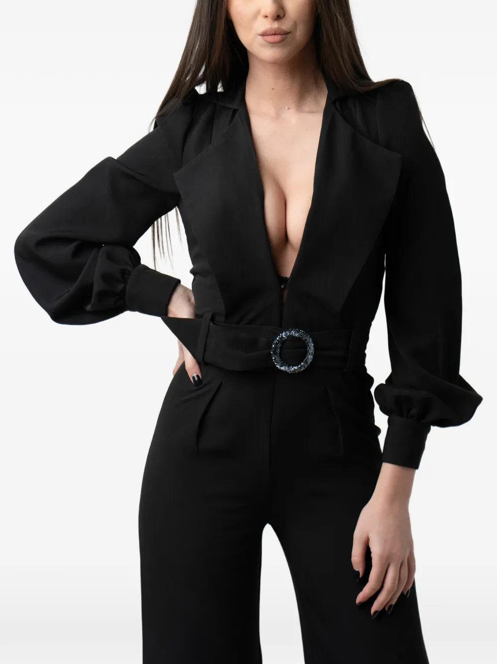 MONARH Jumpsuit met wijde pijpen Zwart