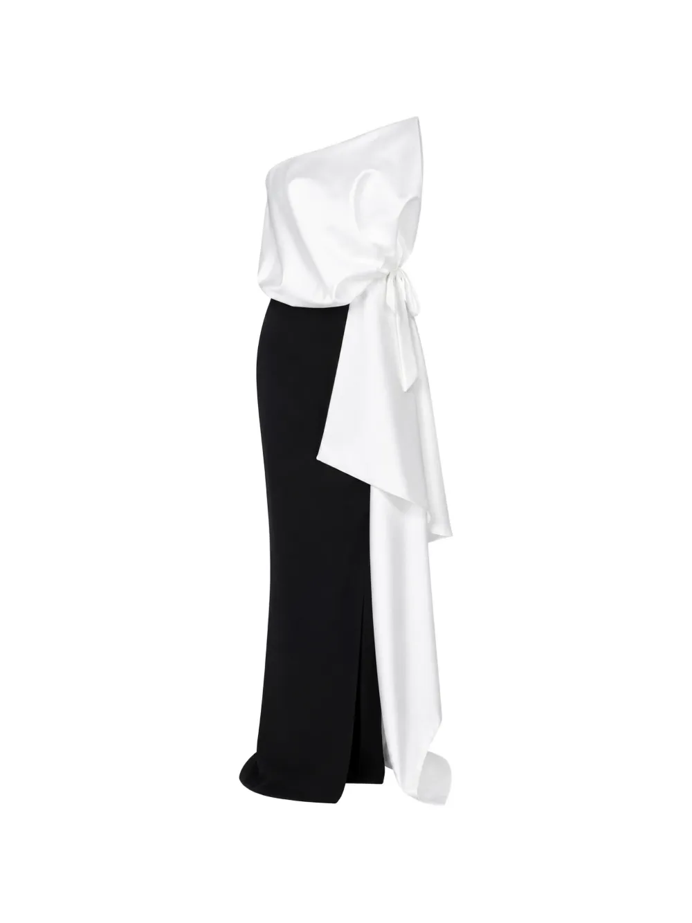 MONARH corset and oversized bow maxi dress - Schwarz