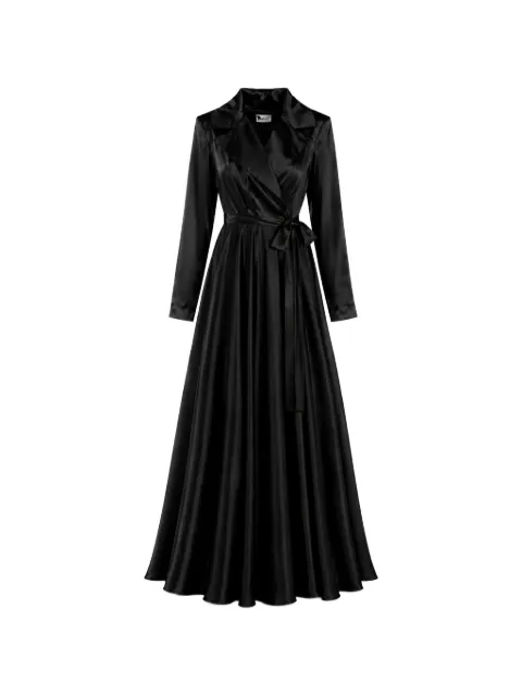 MONARH wrap-style flared maxi dress