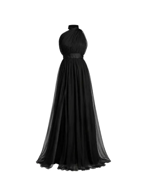 MONARH one-shoulder gathered maxi dress