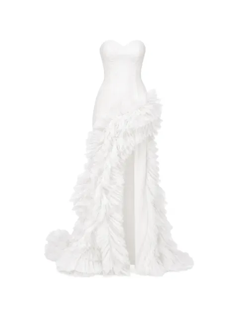 MONARH ruffled asymmetrical maxi dress