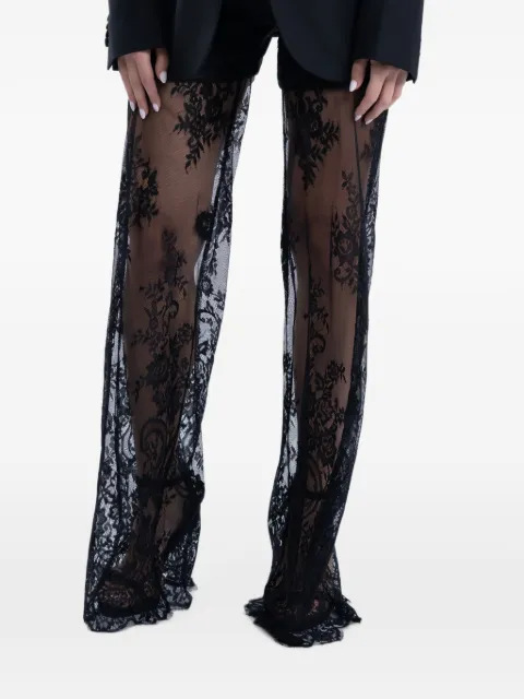 MONARH Chantilly lace-transparent trousers