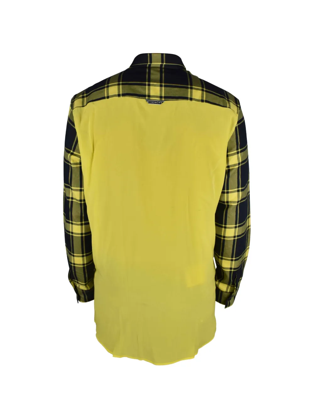 Givenchy check-print oversized-cut shirt Geel