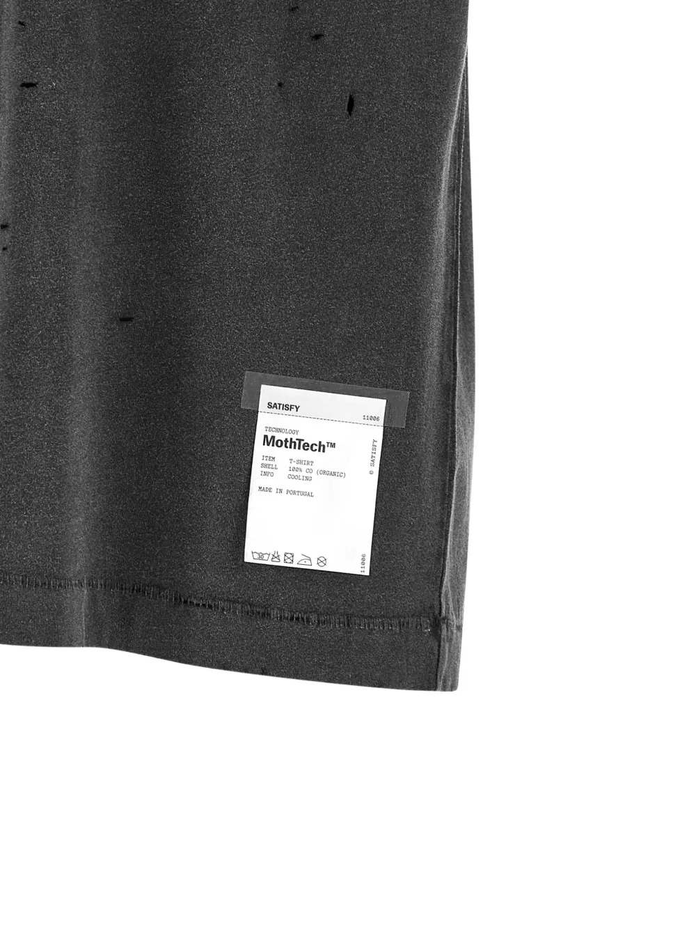 Satisfy MothTech distressed T-shirt Zwart