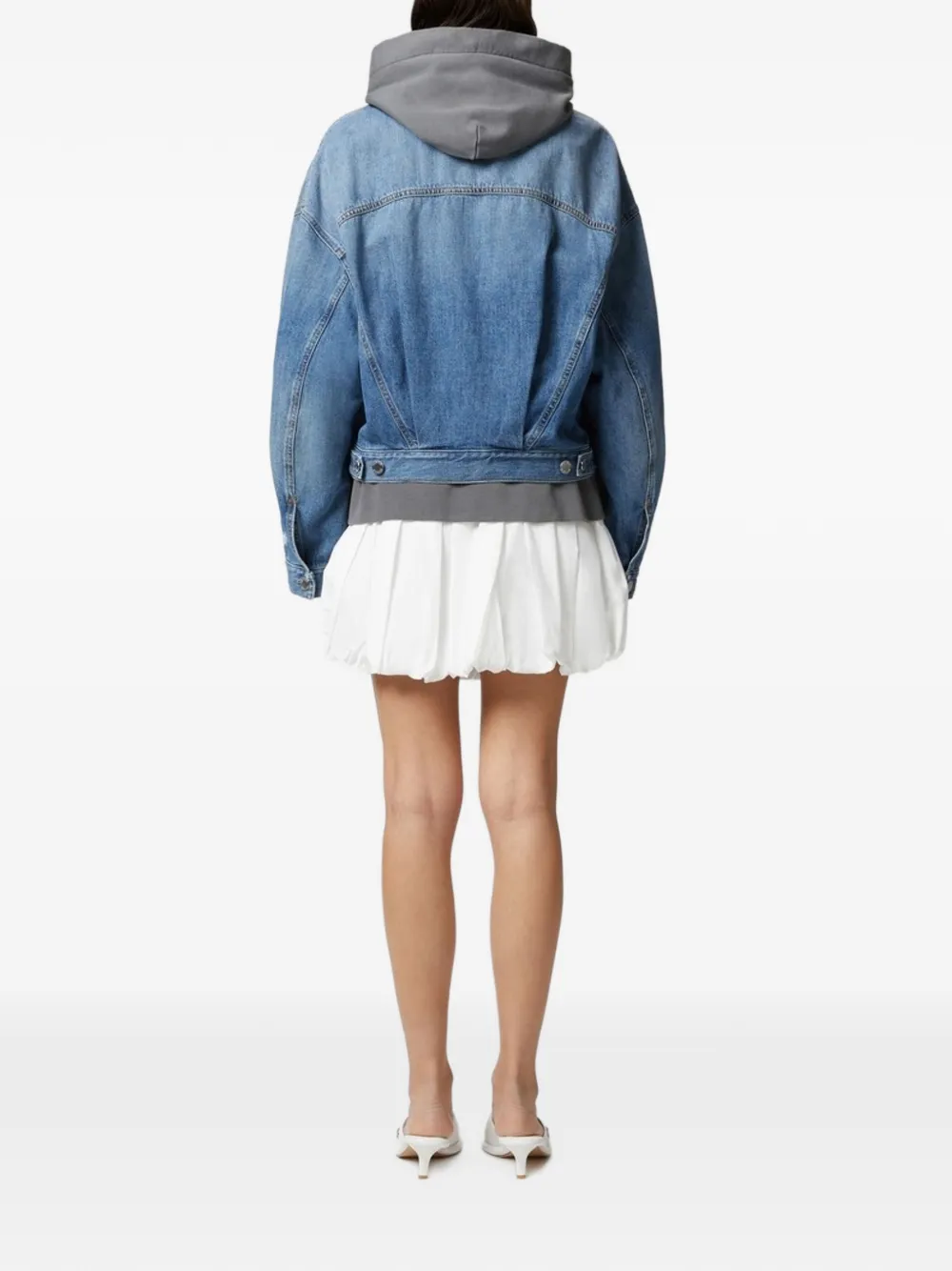 PINKO distressed denim jacket Blauw