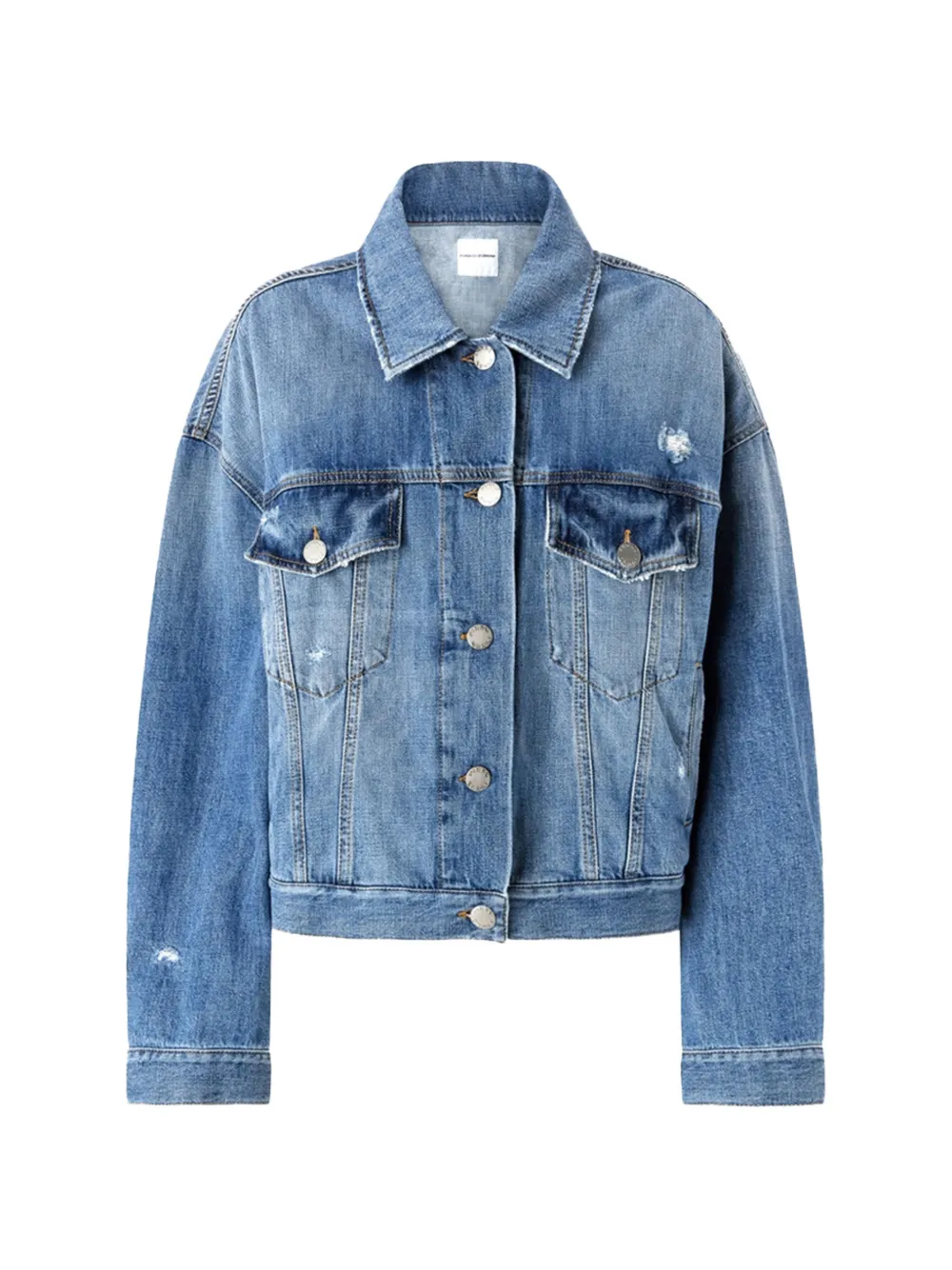 PINKO distressed denim jacket - Blau
