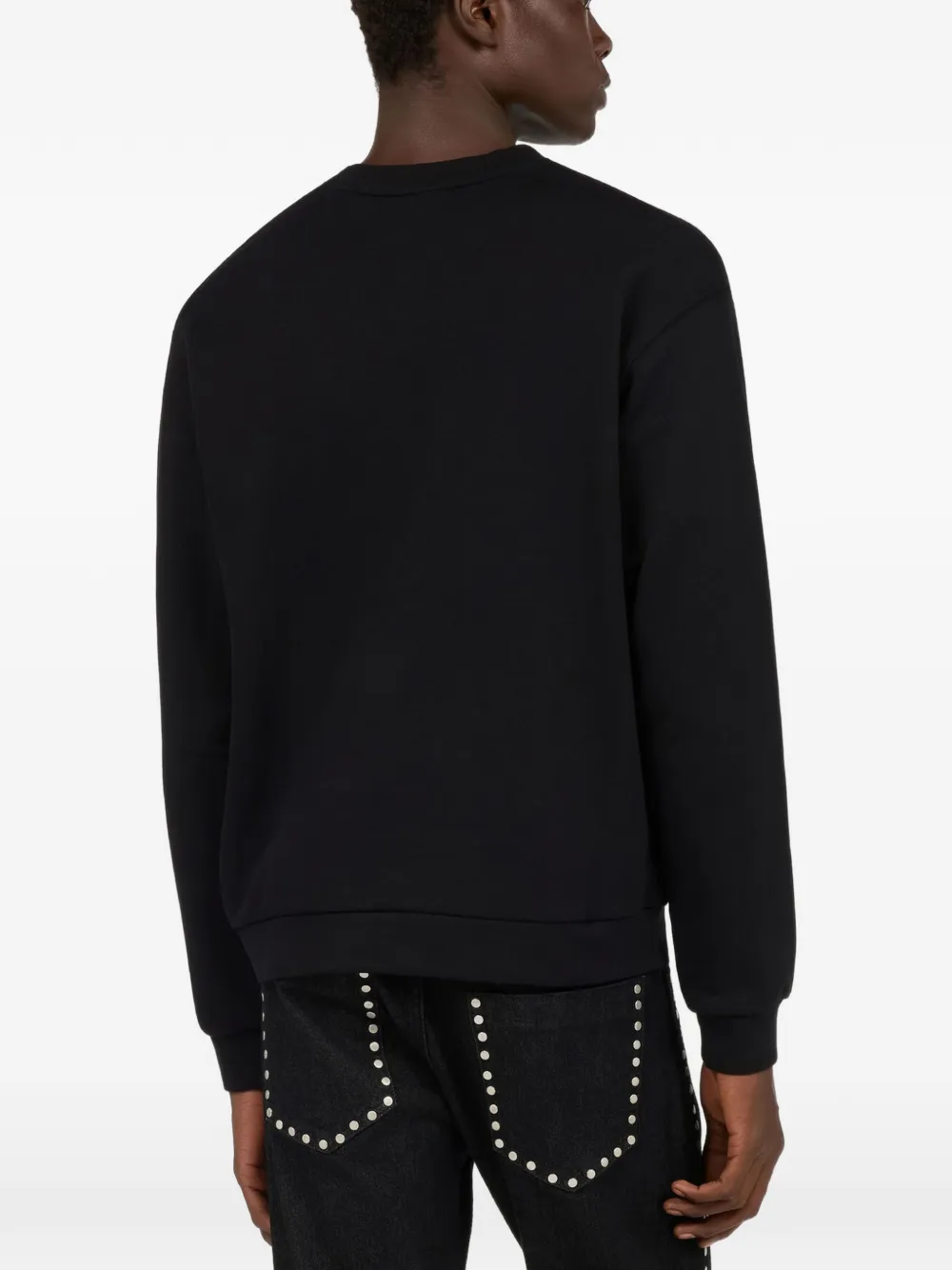 Roberto Cavalli logo-embroidered sweatshirt Zwart