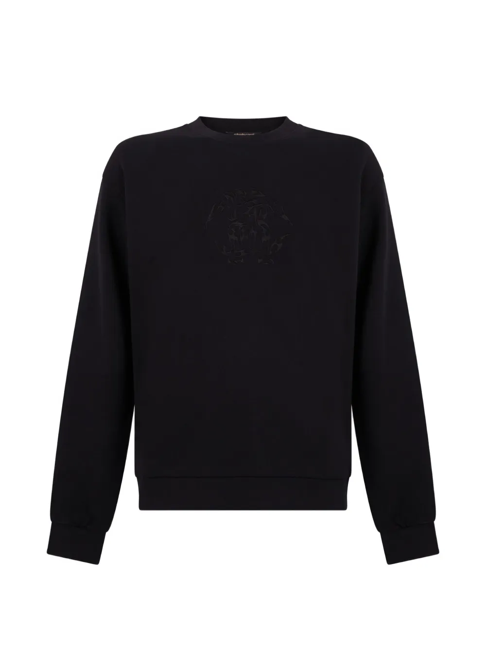 Roberto Cavalli logo-embroidered sweatshirt Zwart