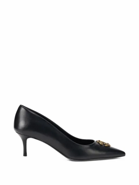 Roberto Cavalli logo-plaque pointed-toe pumps