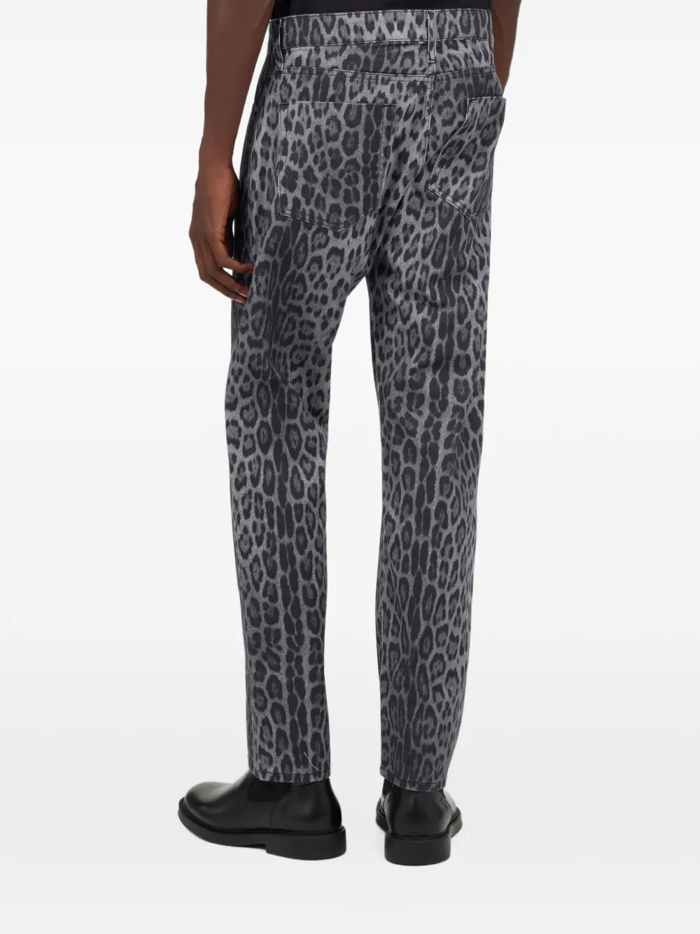 Roberto Cavalli leopard-print jeans Grijs