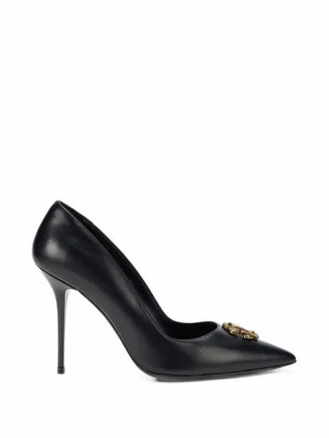 Roberto Cavalli RC Monogram leather pumps