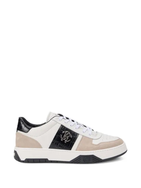 Roberto Cavalli croc-effect monogram sneakers