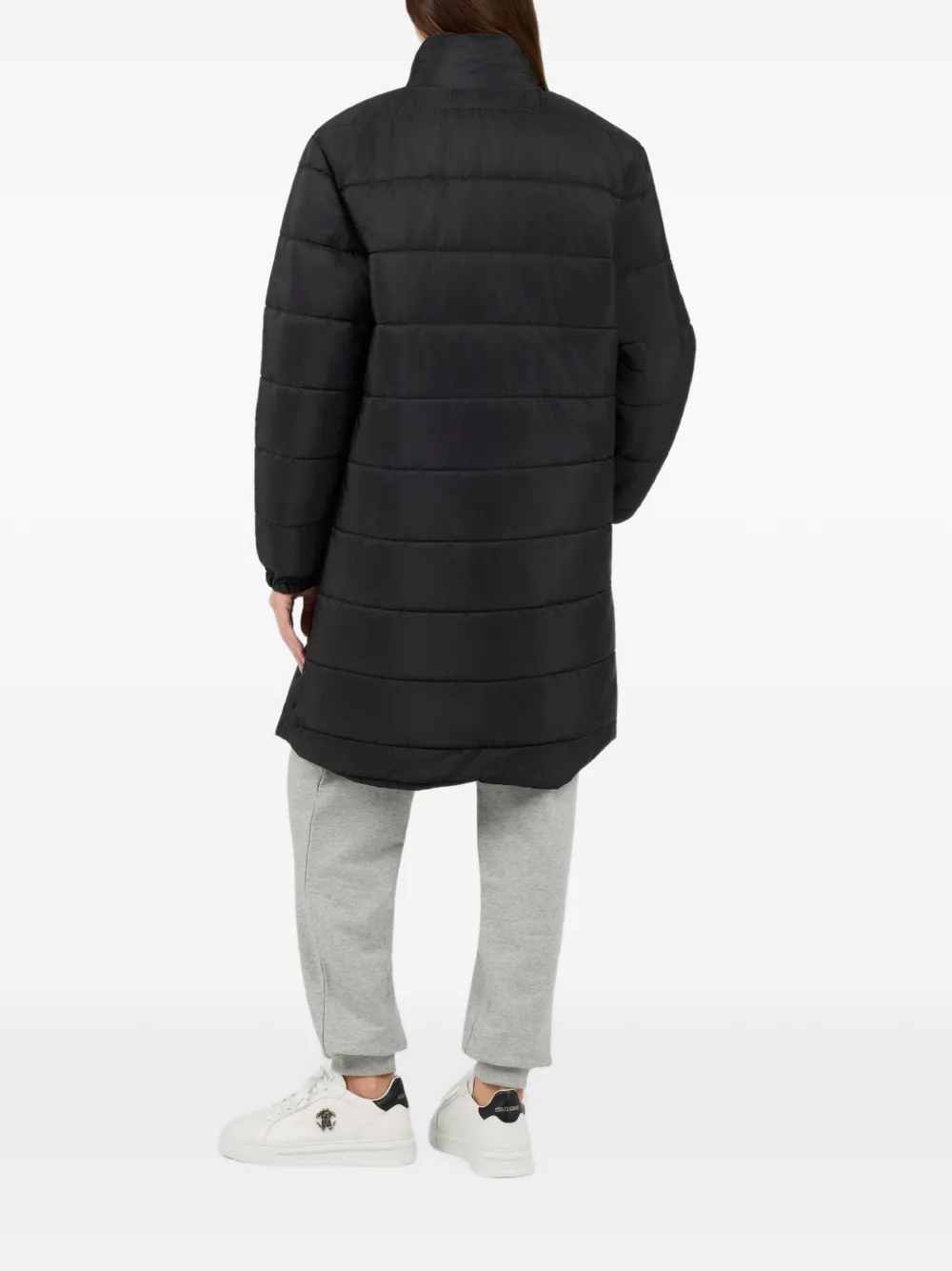 Roberto Cavalli quilted puffer coat Zwart