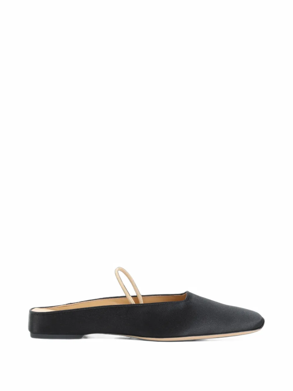 CALVIN KLEIN COLLECTION Kate square-toe elasticated-strap ballet flats - Nero