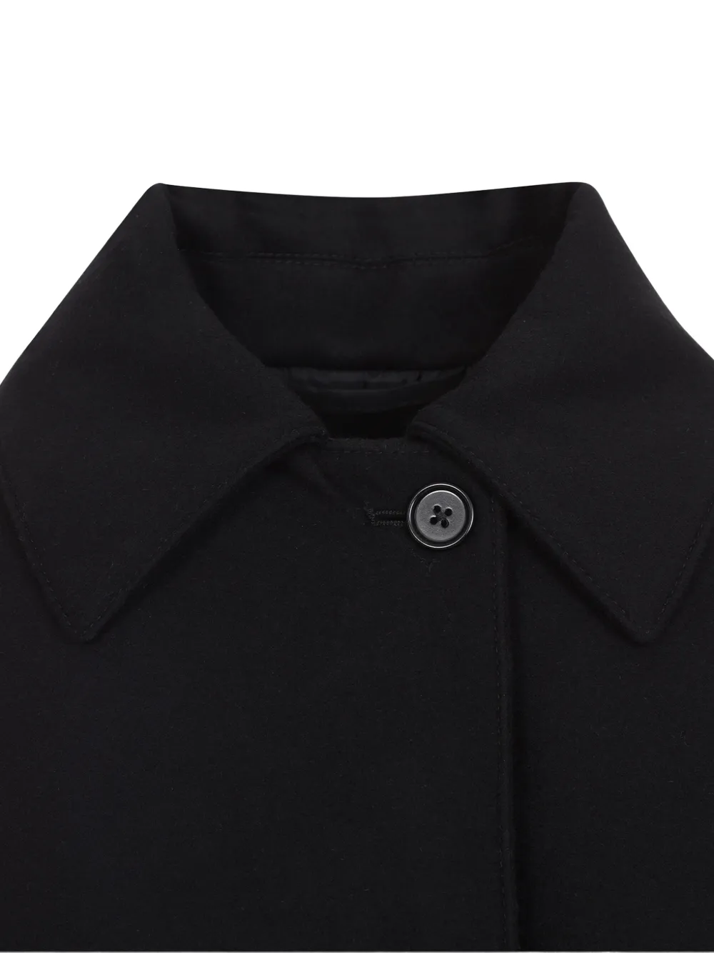 Jil Sander storm-flap wool coat Zwart