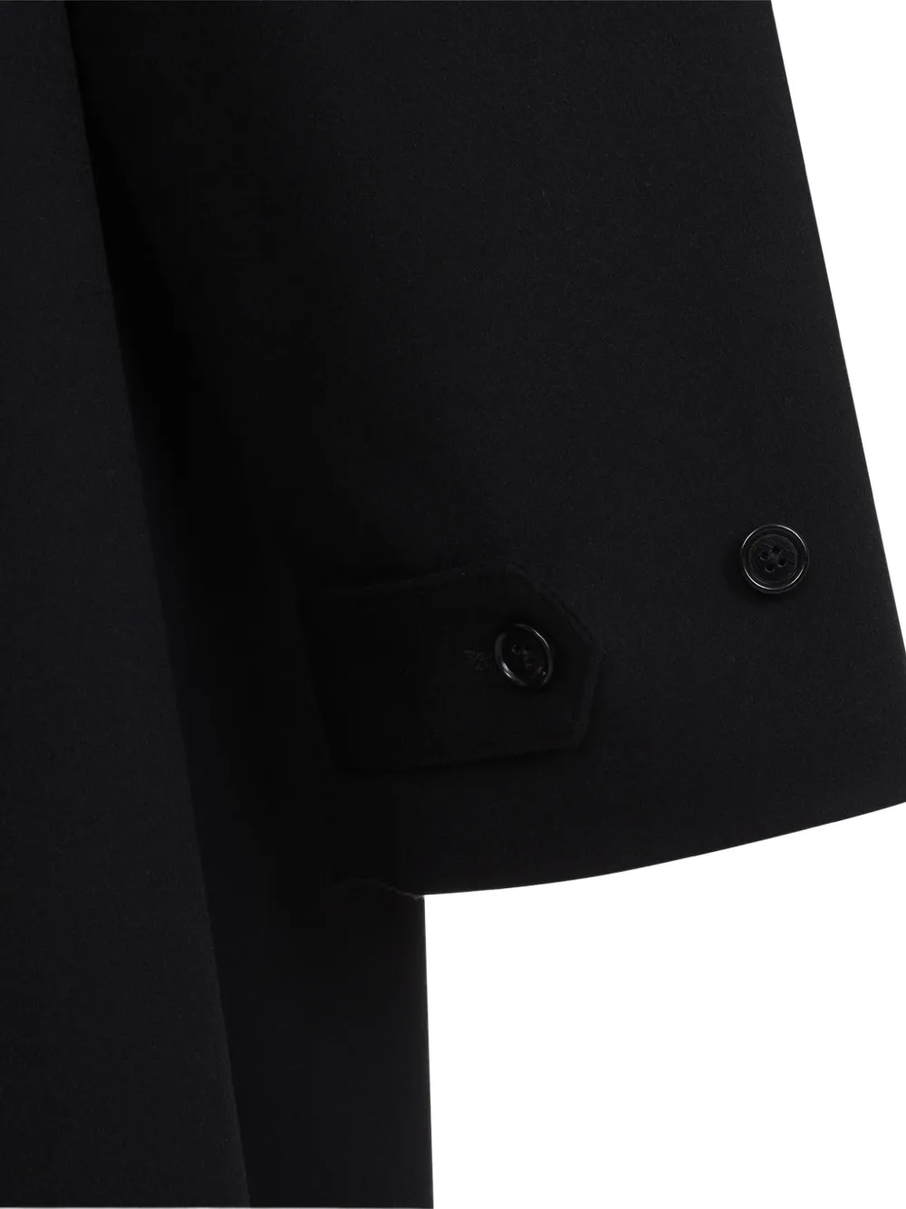 Jil Sander storm-flap wool coat Zwart
