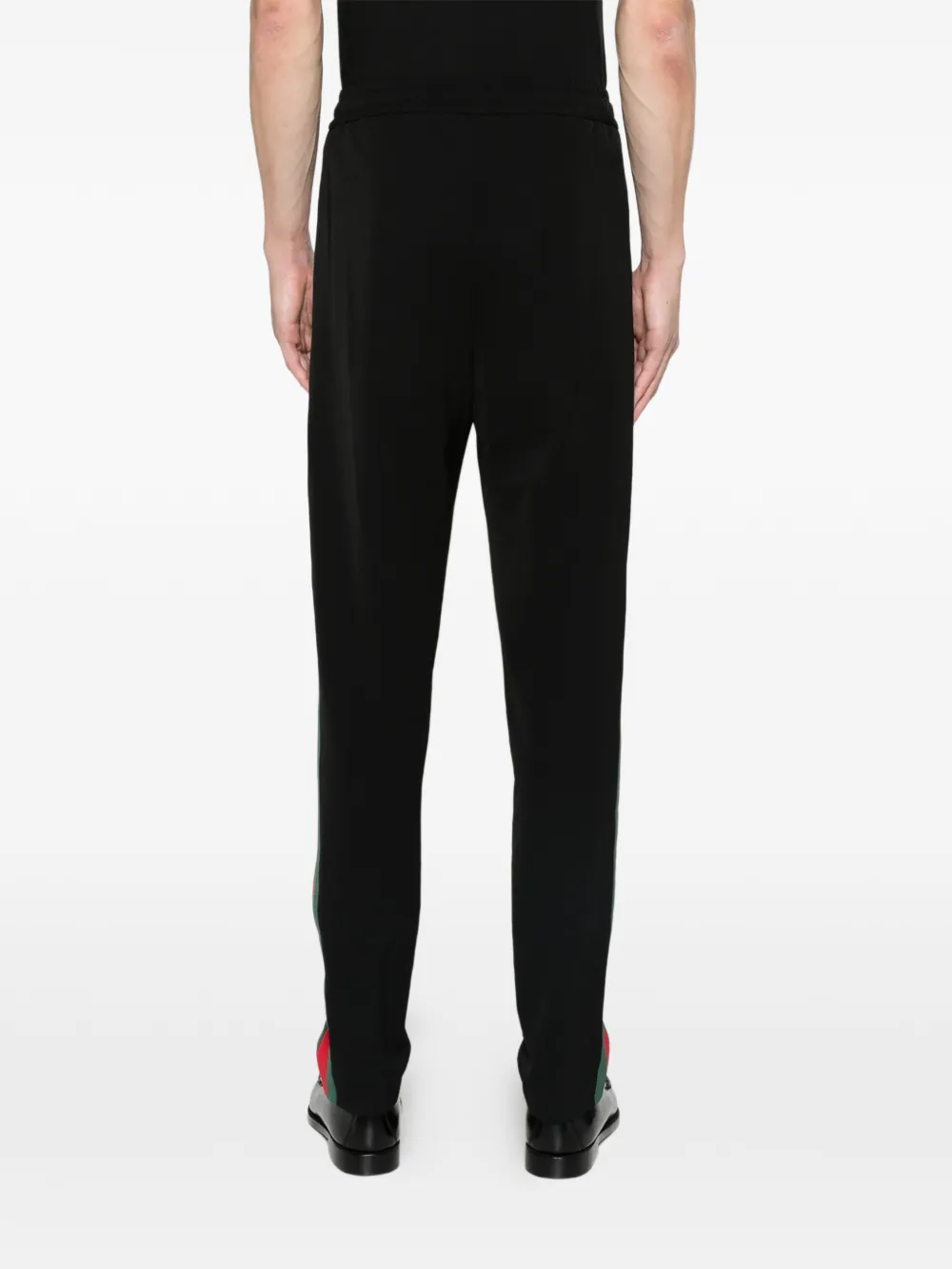 Gucci stretch nylon sportswear pants with Web Zwart