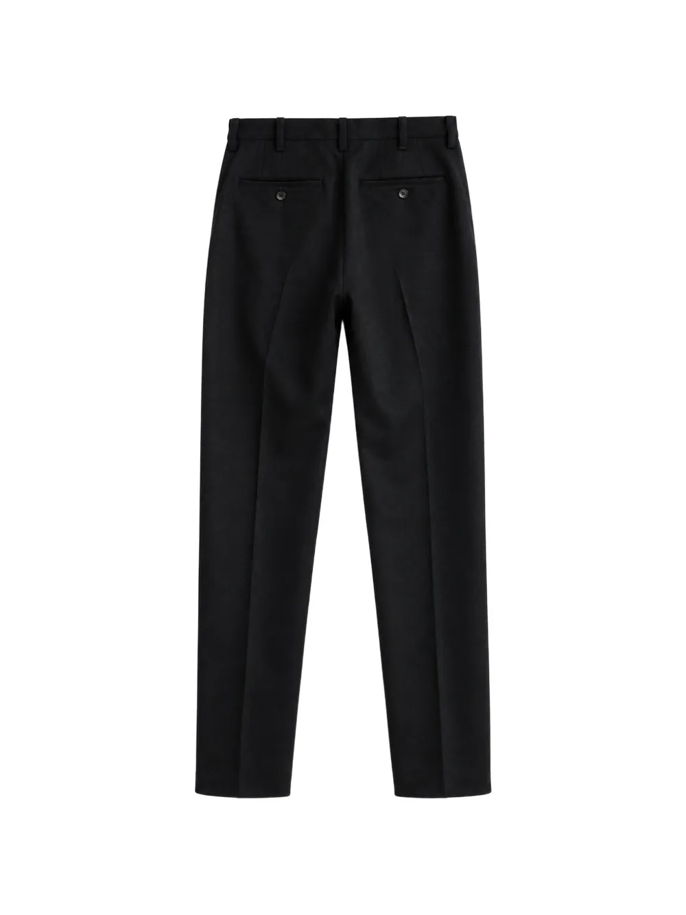soshiotsuki pressed-crease straight-leg trousers Zwart