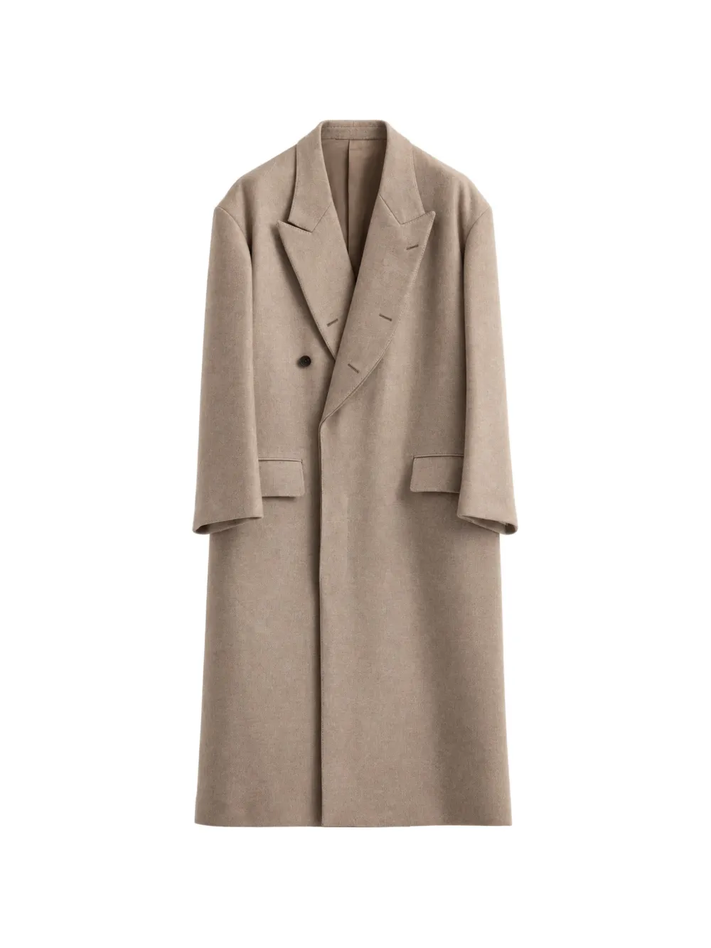 soshiotsuki double-breasted peak-lapel coat - Neutrals