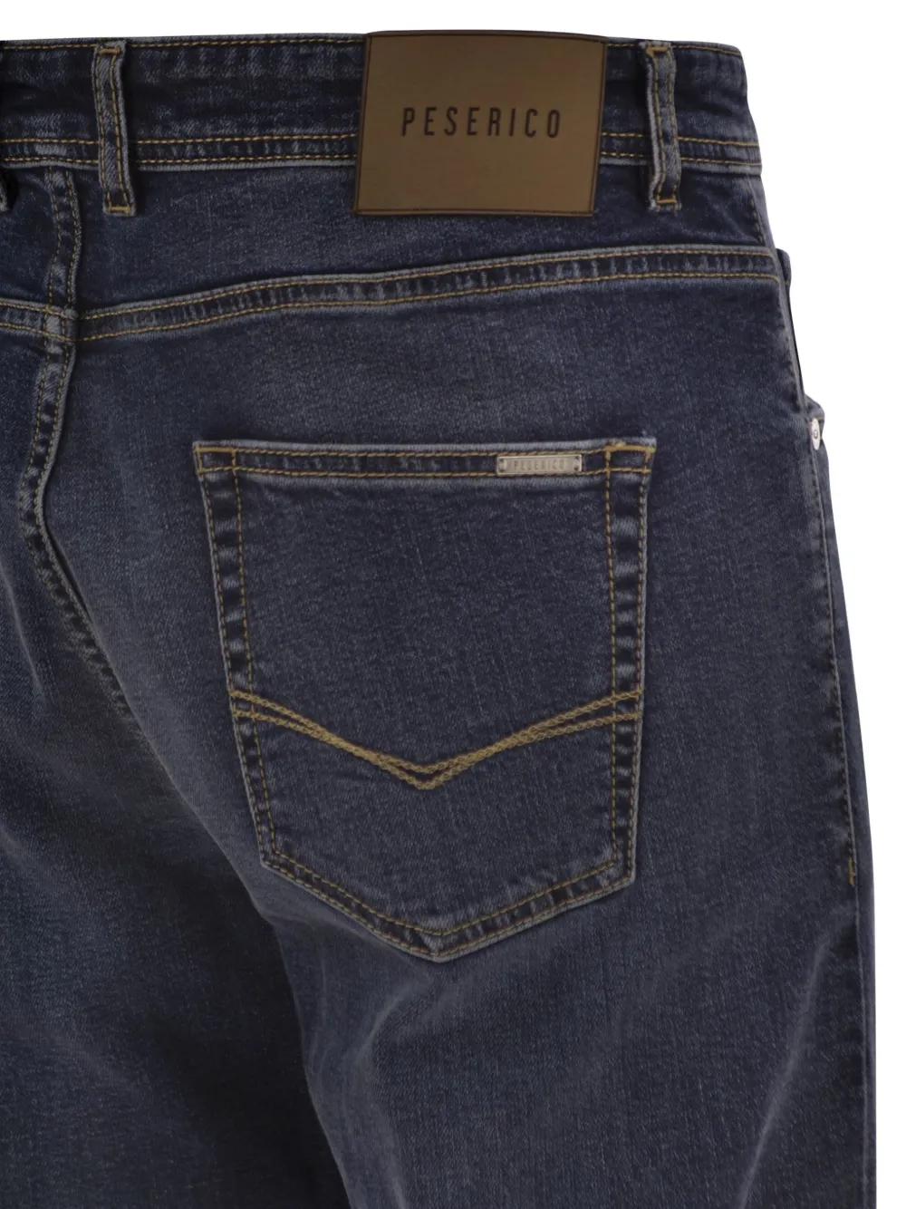 Peserico straight-leg faded-effect jeans Blauw