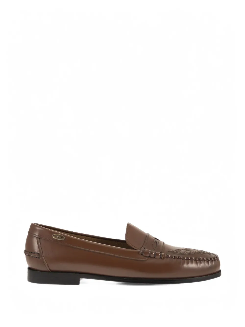 Mexicana Joconde embroidered leather loafers - Braun