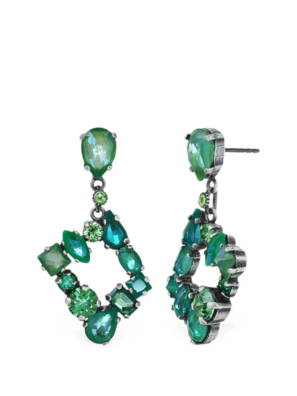 Konplott Mess to Impress crystal drop earrings - Argento