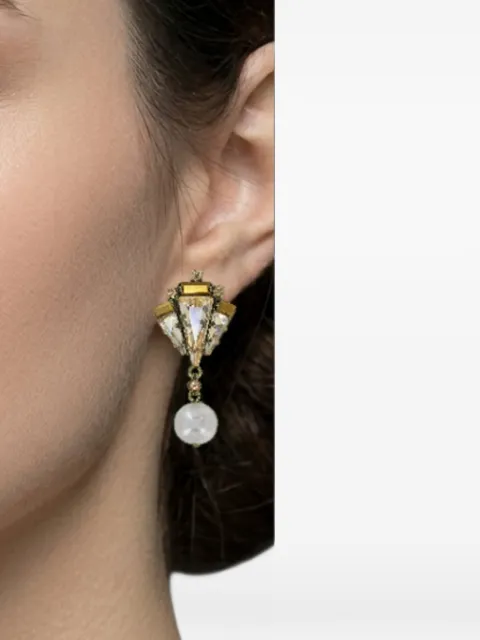Konplott  Spikes and Pearls crystal-embellished drop earrings