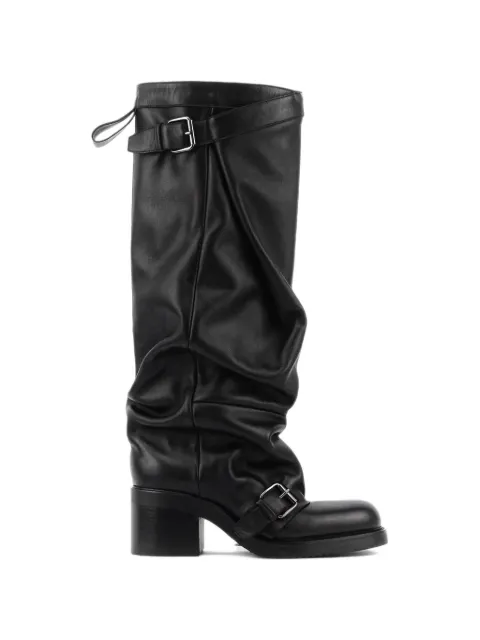 Elena Iachi buckle-detail slouched biker boots
