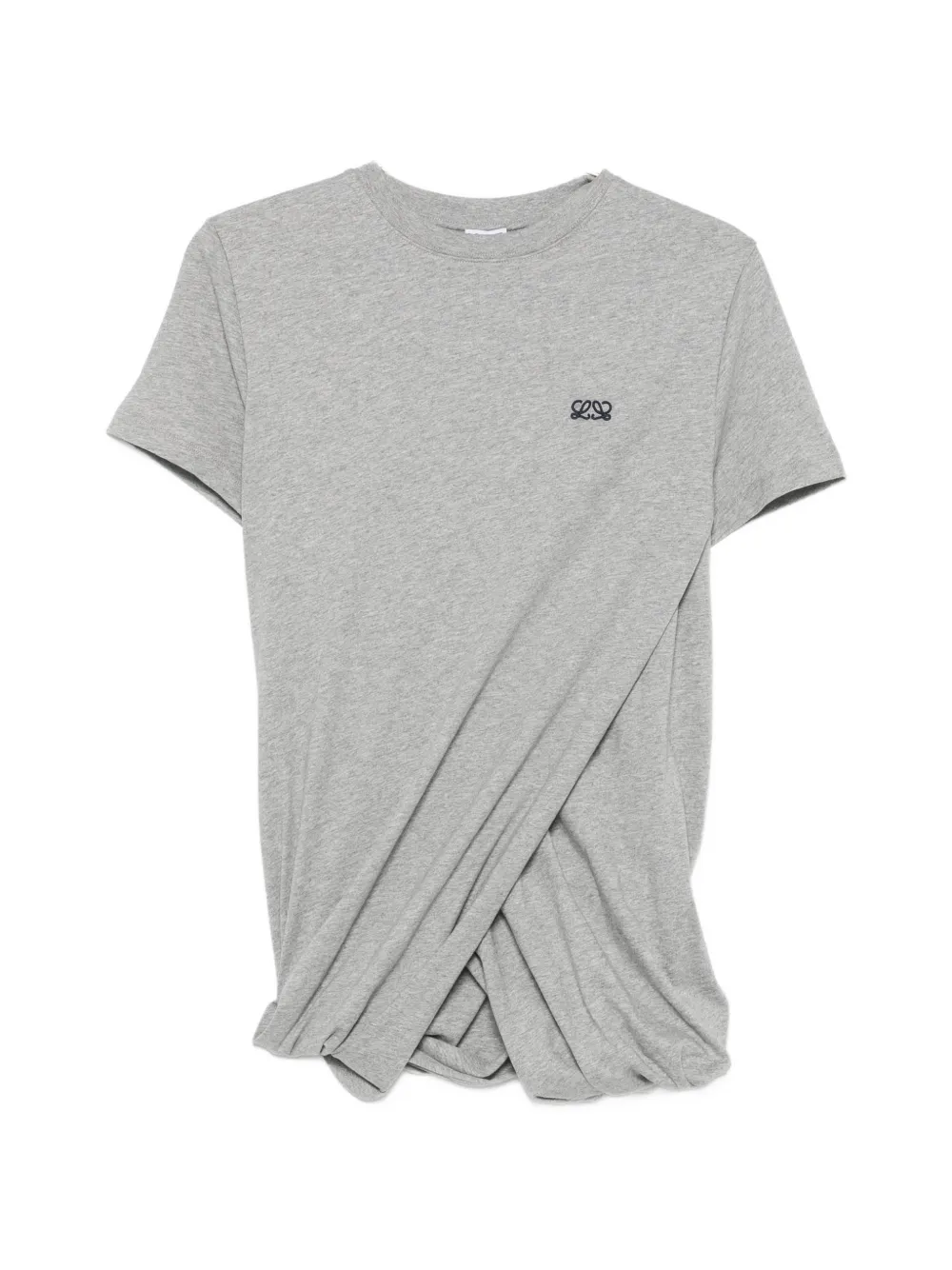 LOEWE draped Anagram-embroidered T-shirt - Grigio
