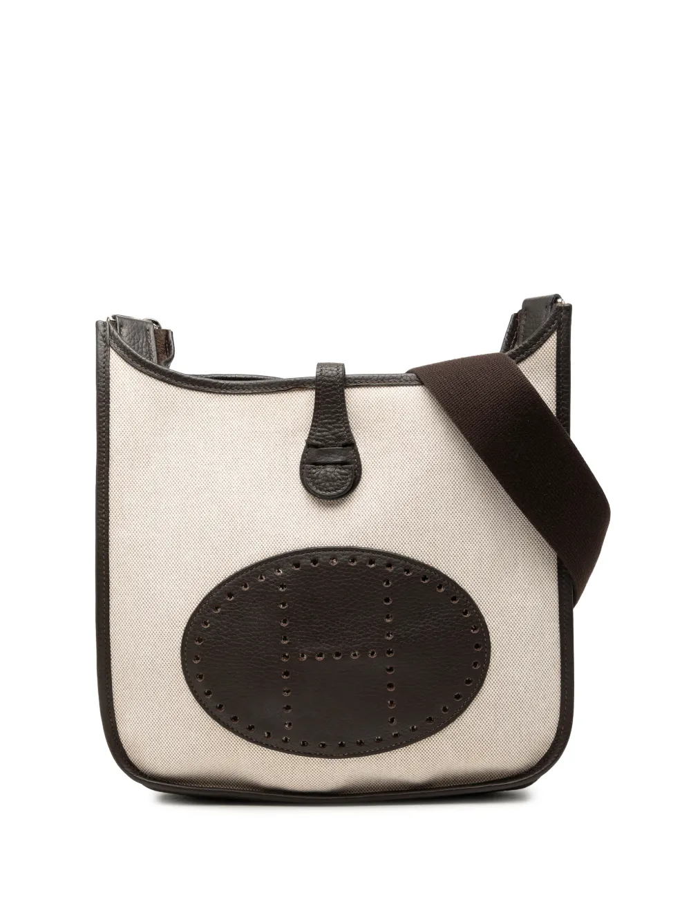 Hermès Pre-Owned 2000-2010 Toile and Clemence Evelyne I 29 crossbody bag - Nude