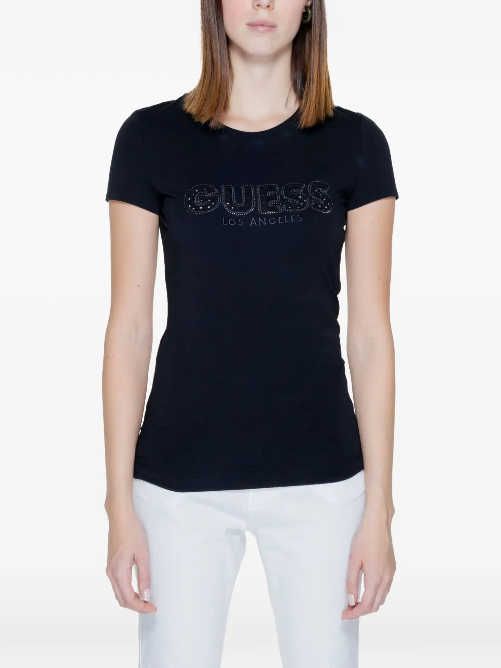 GUESS USA Sangallo rhinestone-embellished T-shirt - Schwarz