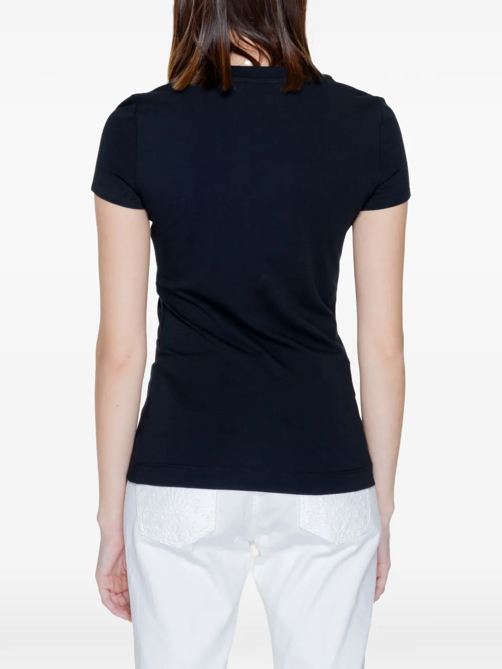 GUESS USA Sangallo rhinestone-embellished T-shirt Zwart