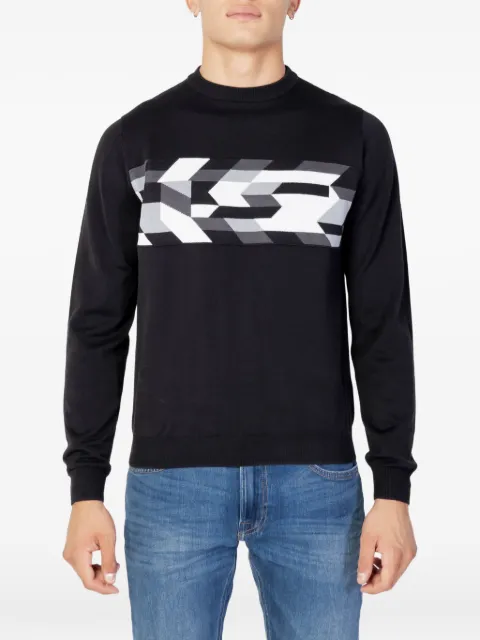 Antony Morato geometric-pattern cotton sweater