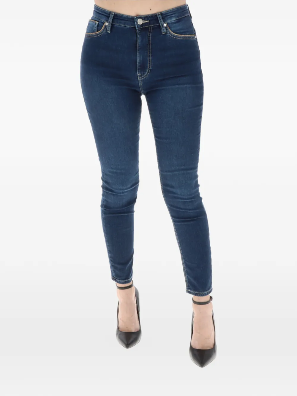 ALVIERO MARTINI 1° CLASSE logo-patch skinny-fit jeans - Blu