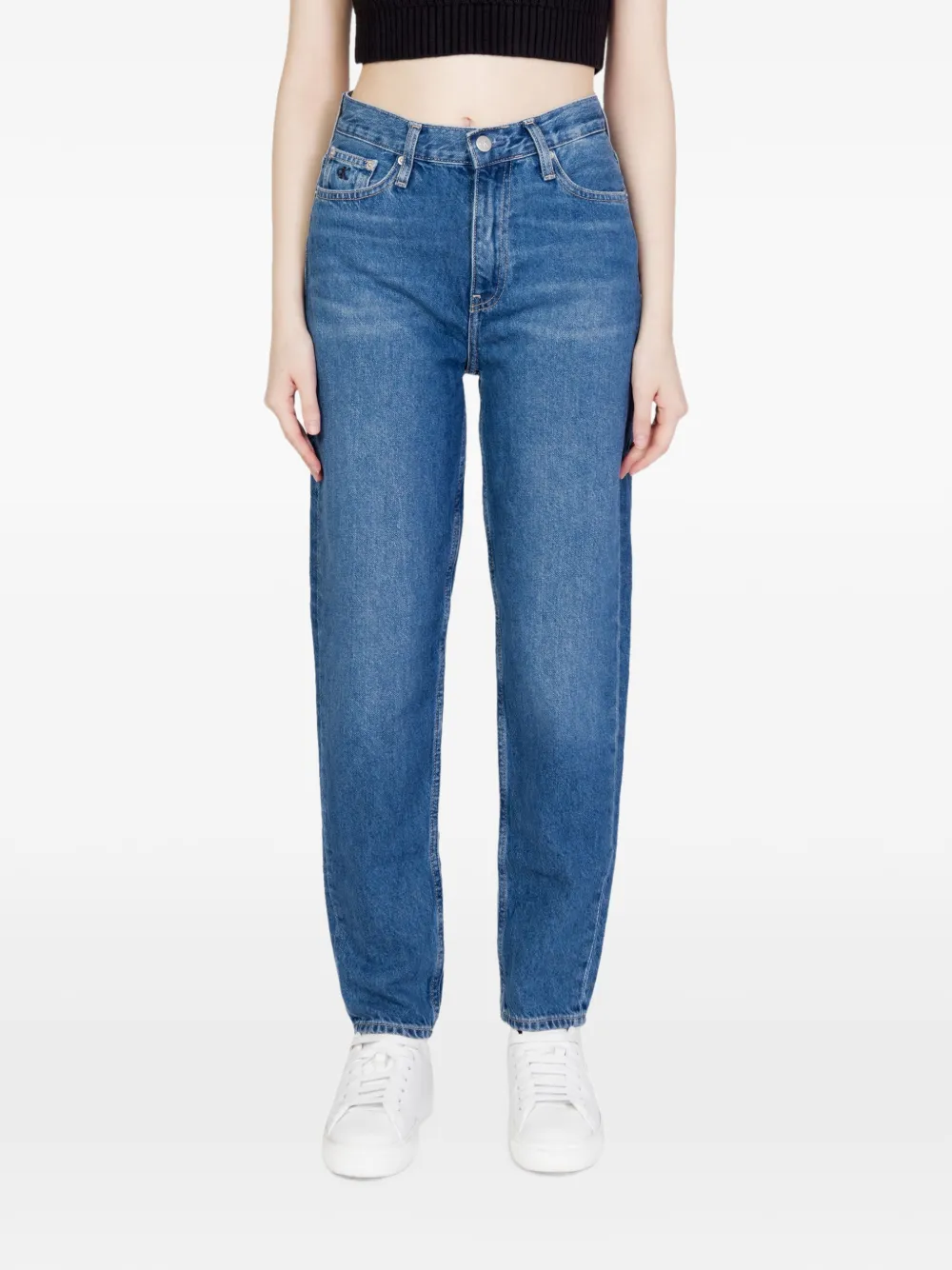 Calvin Klein Jeans mom-fit tapered-leg jeans - Blu
