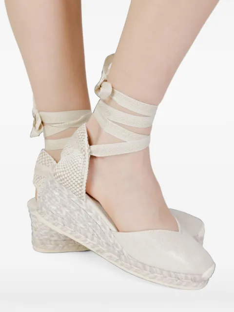 Espadrilles wedge-heel lace-up sandals