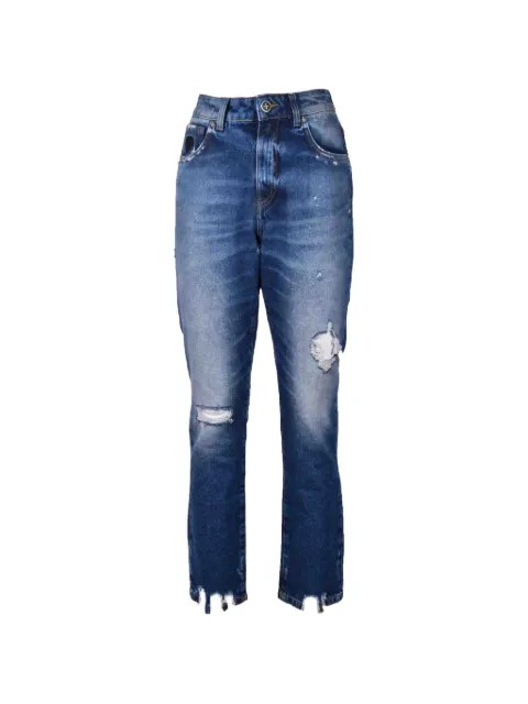 John Richmond distressed ripped-effect jeans