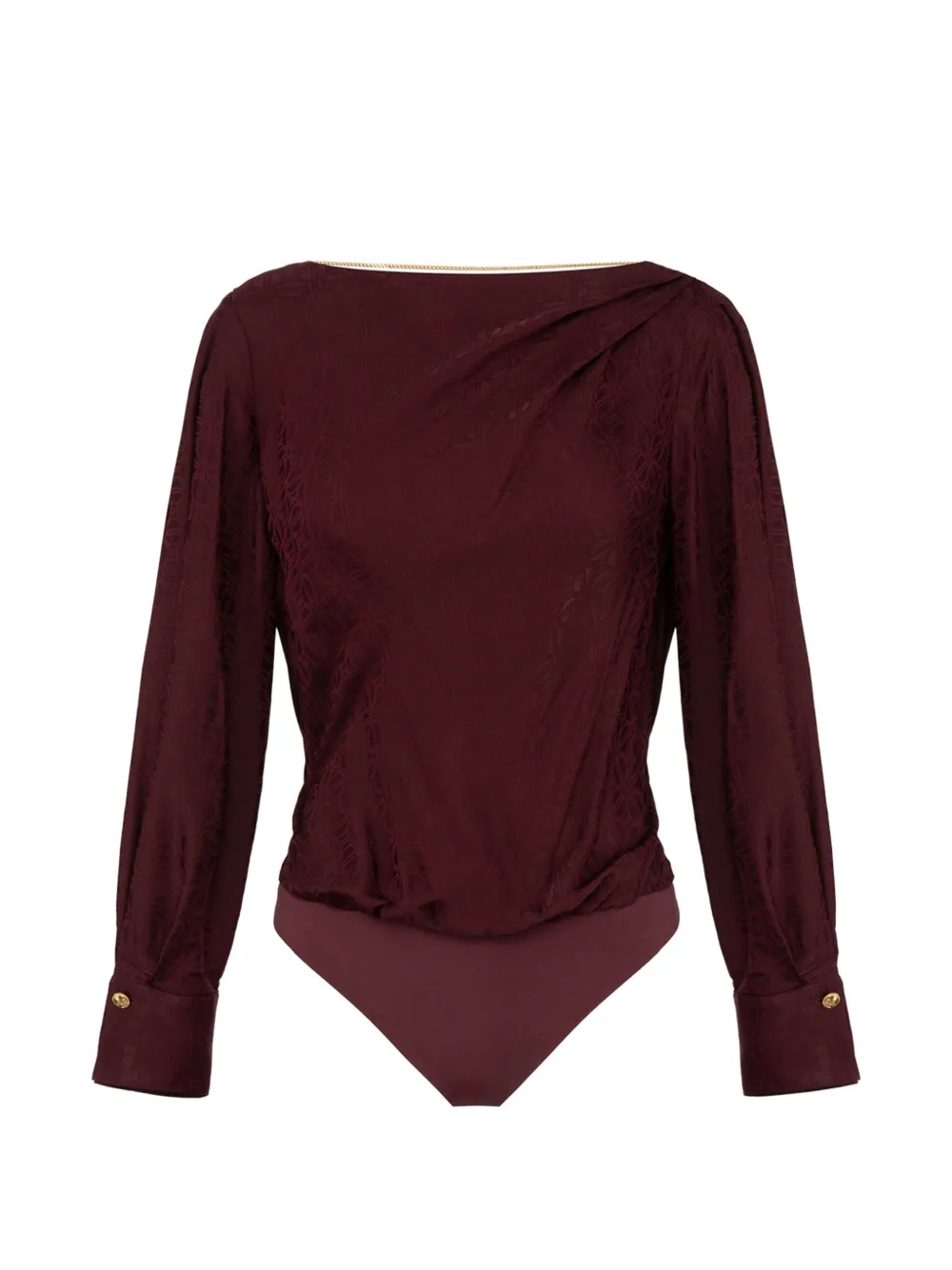 Elisabetta Franchi logo-pendant backless bodysuit - Red